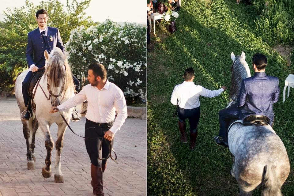 Entrada a caballo ceremonia