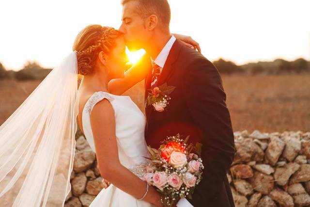 Recogido de novia con trenzas