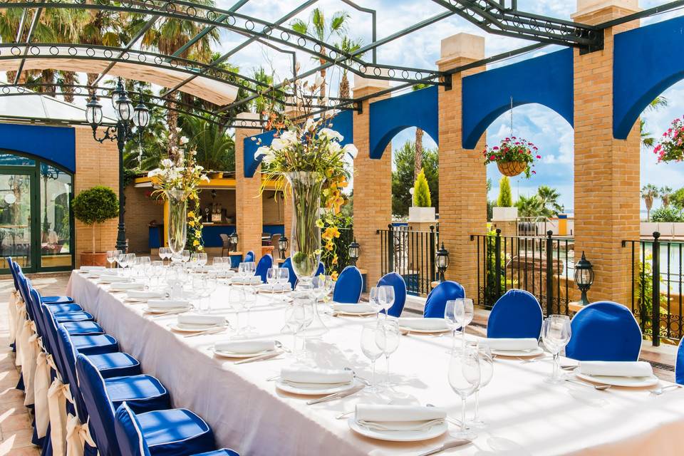 Boda en una terraza