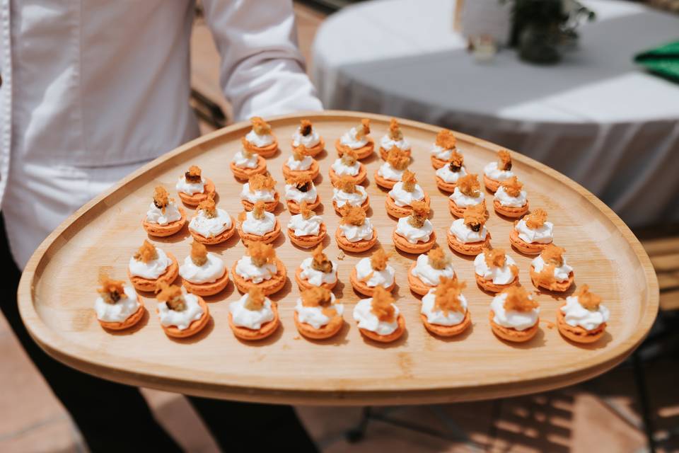 Macarón de carrot cake salado