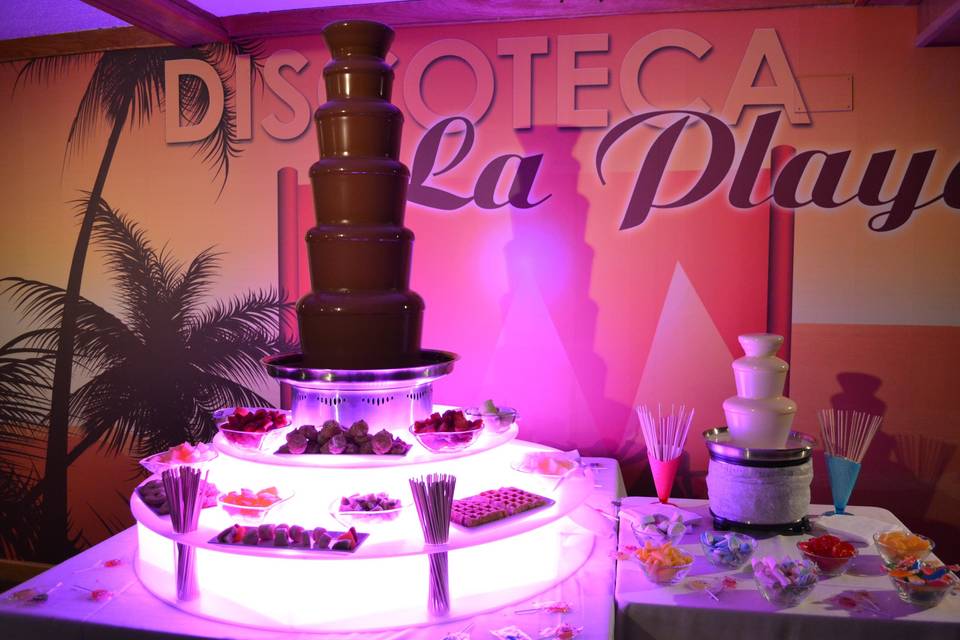 Fuente de chocolate, opcional