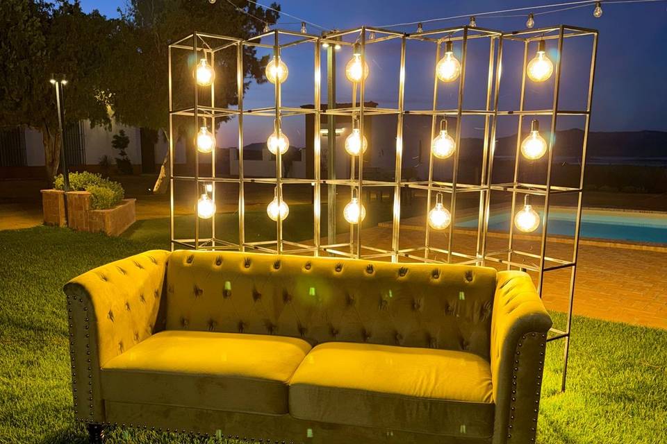 Photocall y sofa