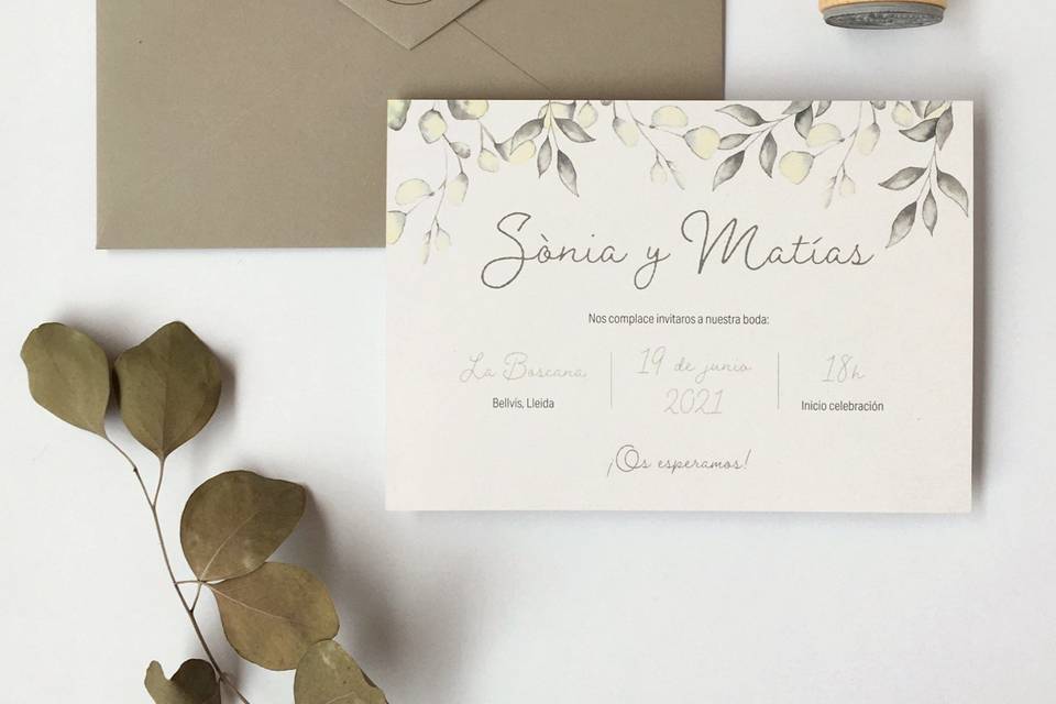 Invitación Sònia & Matías