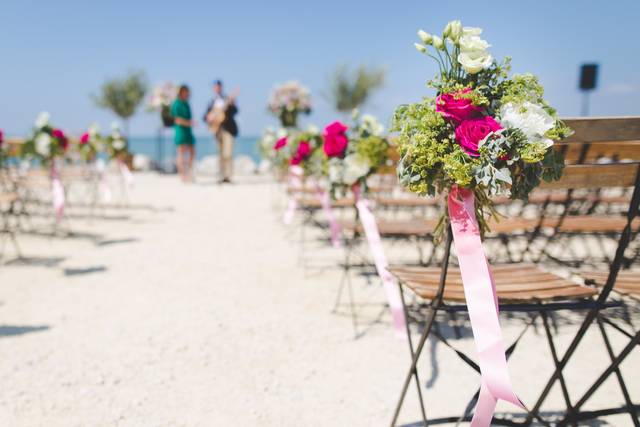 Decoración para boda en la playa