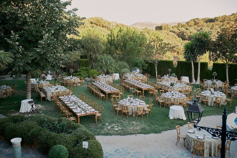 Césped boda de día