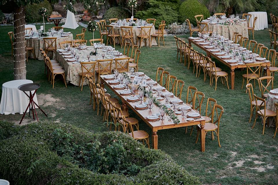 Césped boda de día