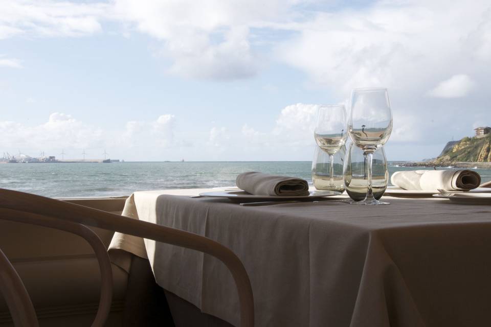 Terraza con vistas al mar