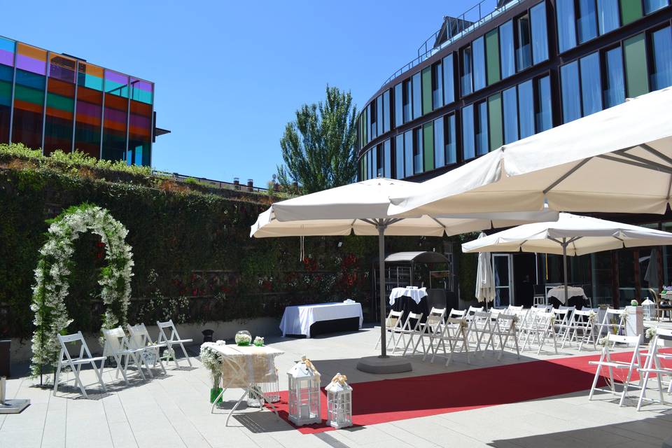 Ceremonia en el Patio de Cristal