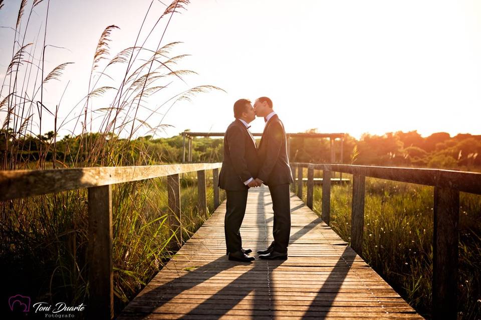 Novias atardecer