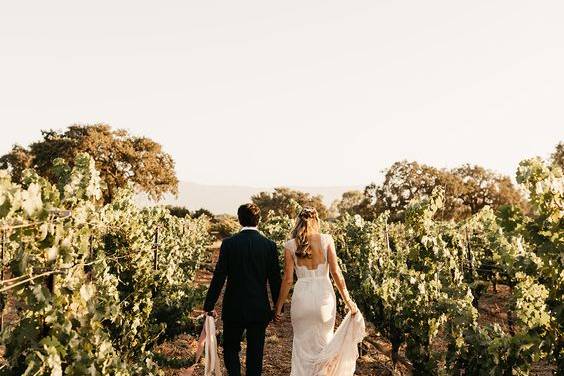 Boda entre viñedos