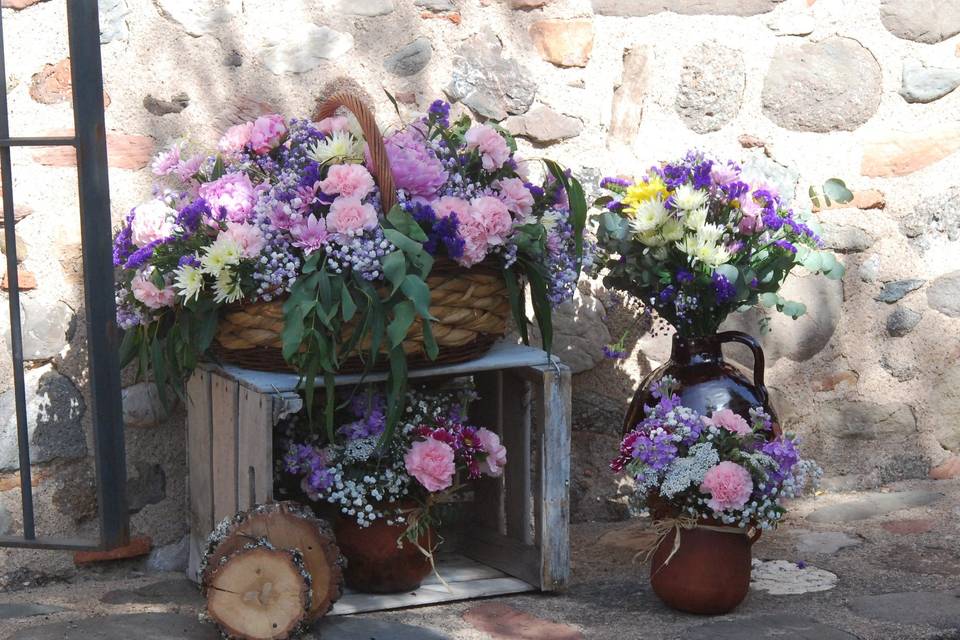 Decoración rincón de boda