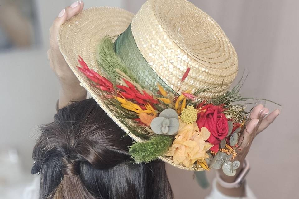 Recogido con ondas