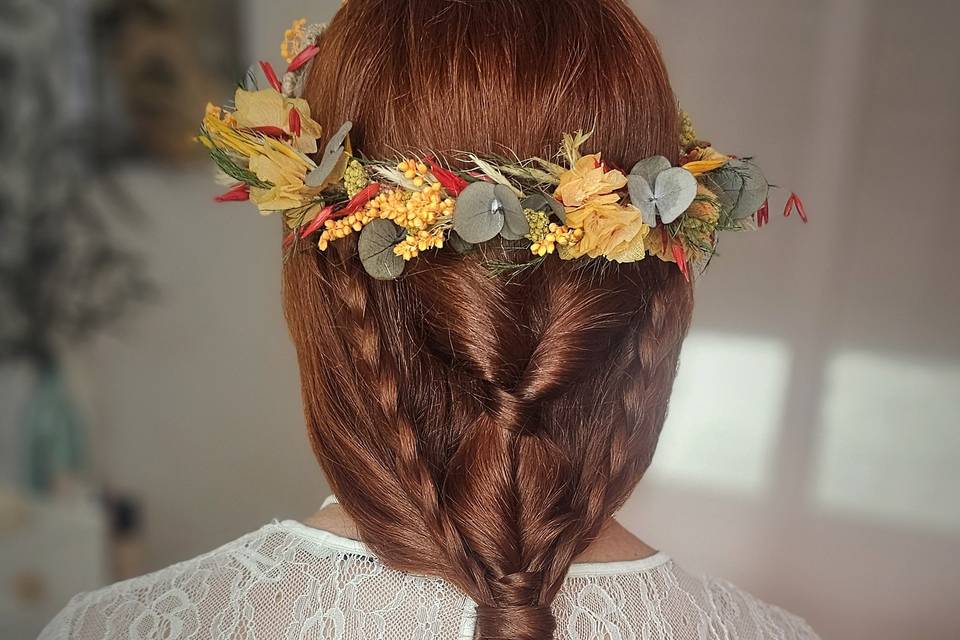 Peinado con trenzas y twist