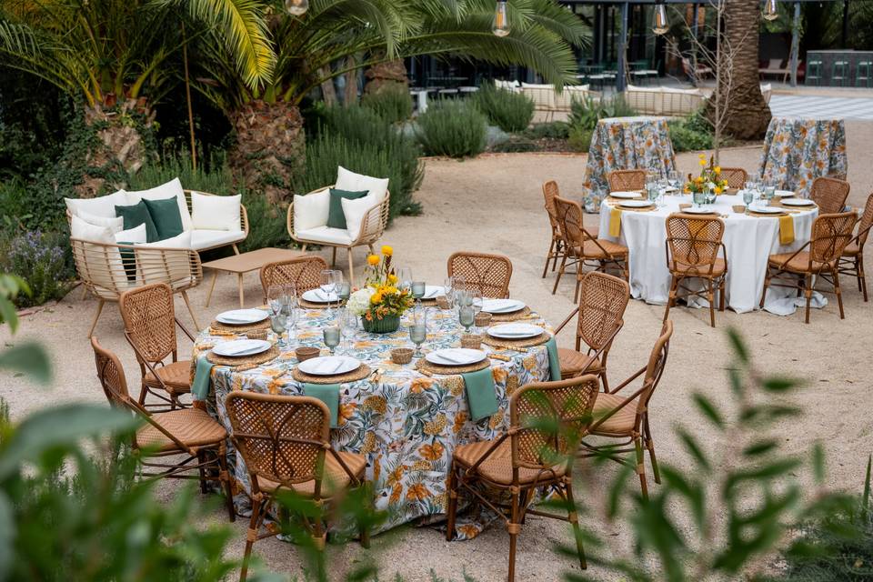 Comida en el jardín