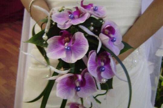 Ramo novia, orquídeas
