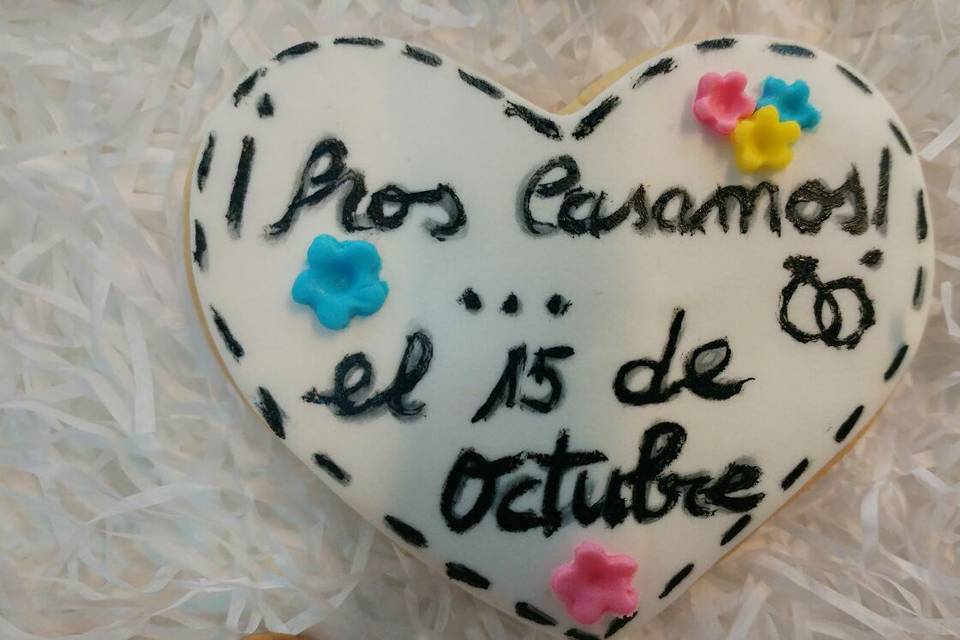 Galleta invitacion boda