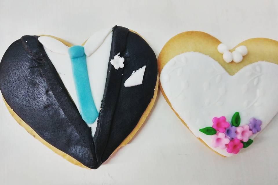 Galletas corazon boda