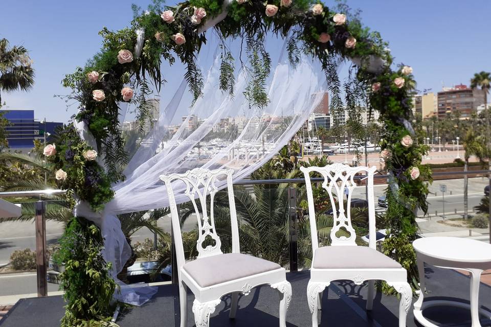 Ceremonia en el solarium