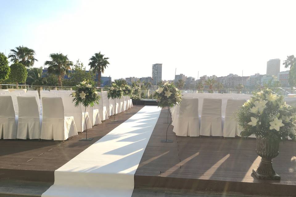 Ceremonia en el solarium