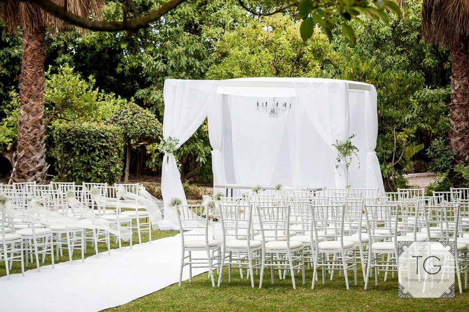 Jardín para ceremonia al aire libre