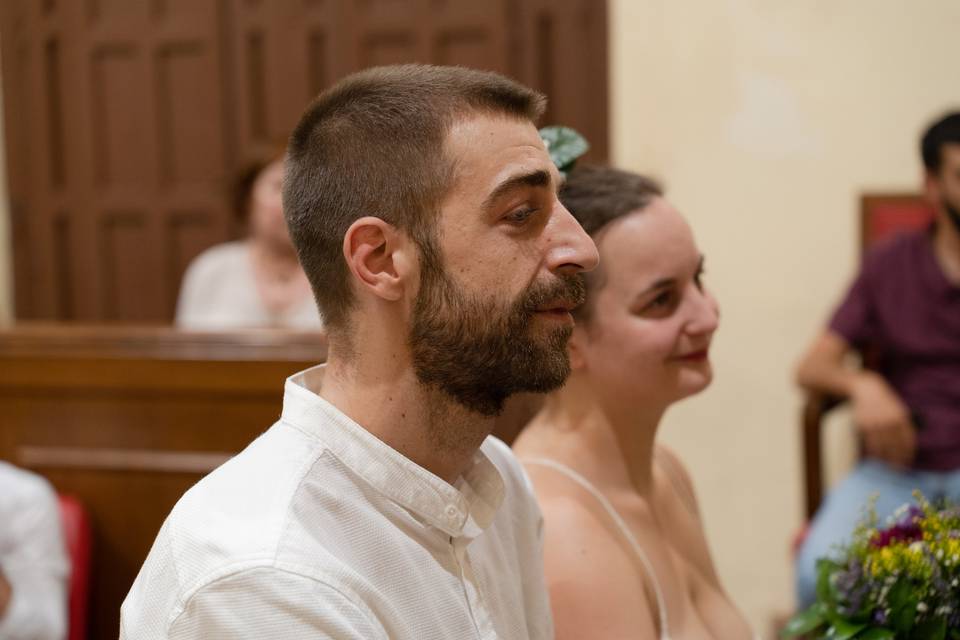 Novios en la ceremonia