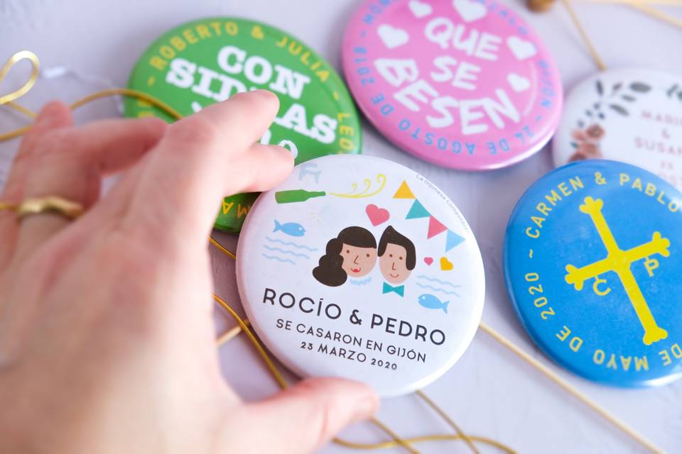 Imanes personalizados boda