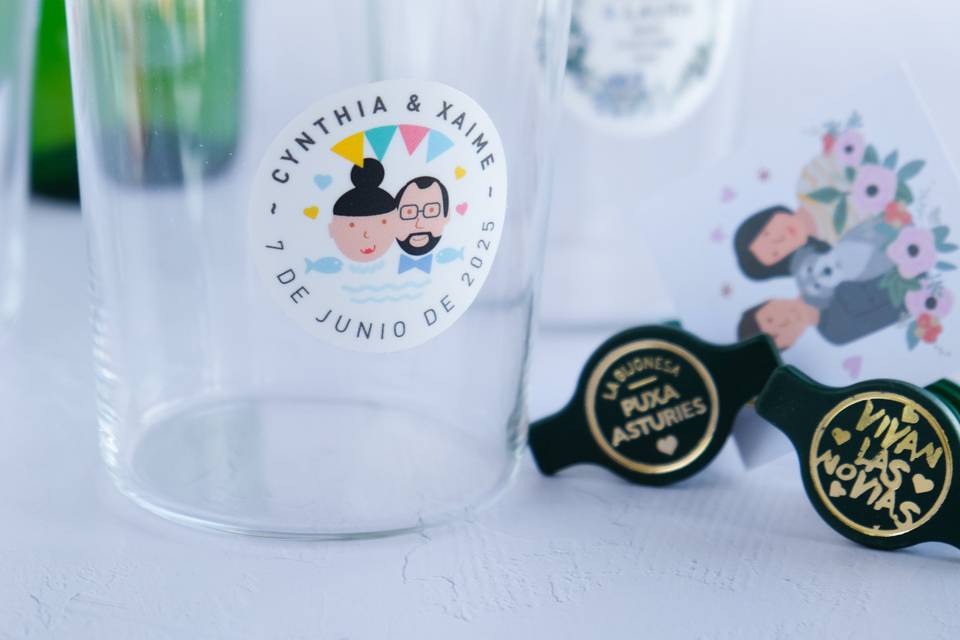 Vaso de sidra personalizado