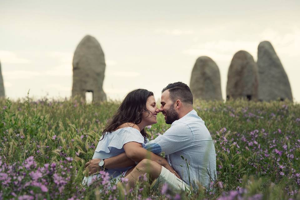 Preboda, flores y menhires