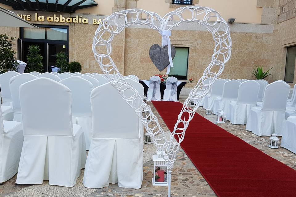 Terraza con ceremonia