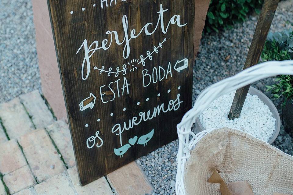 Corner para la boda