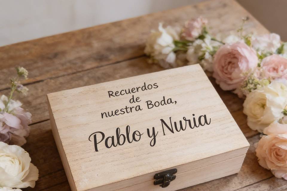 Cofre Recuerdos de boda