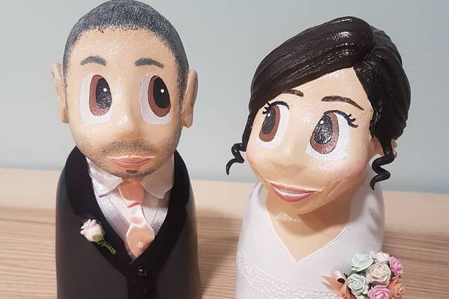 Figuras novios de cerámica