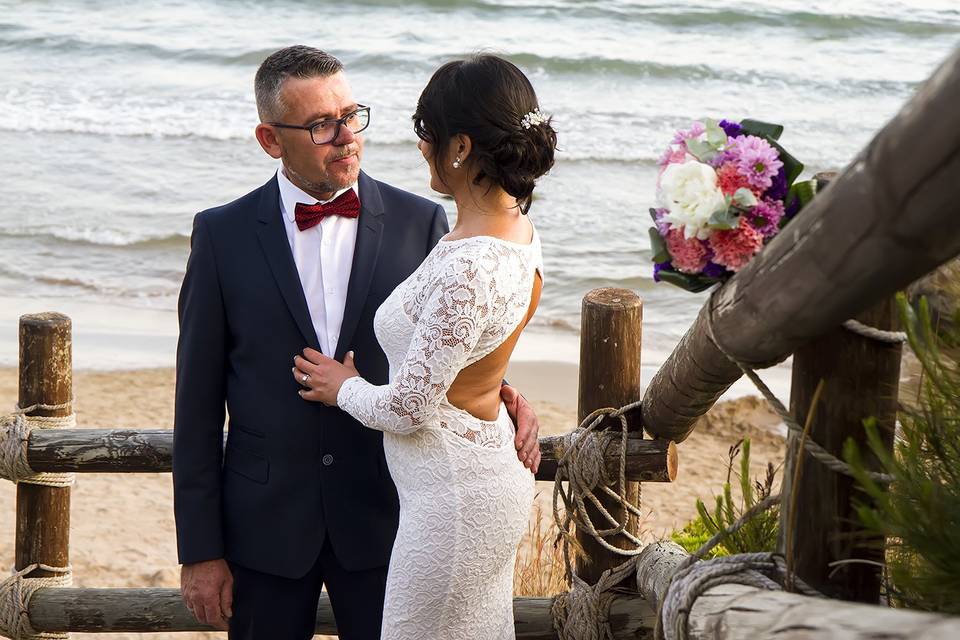 Foto de boda en la playa