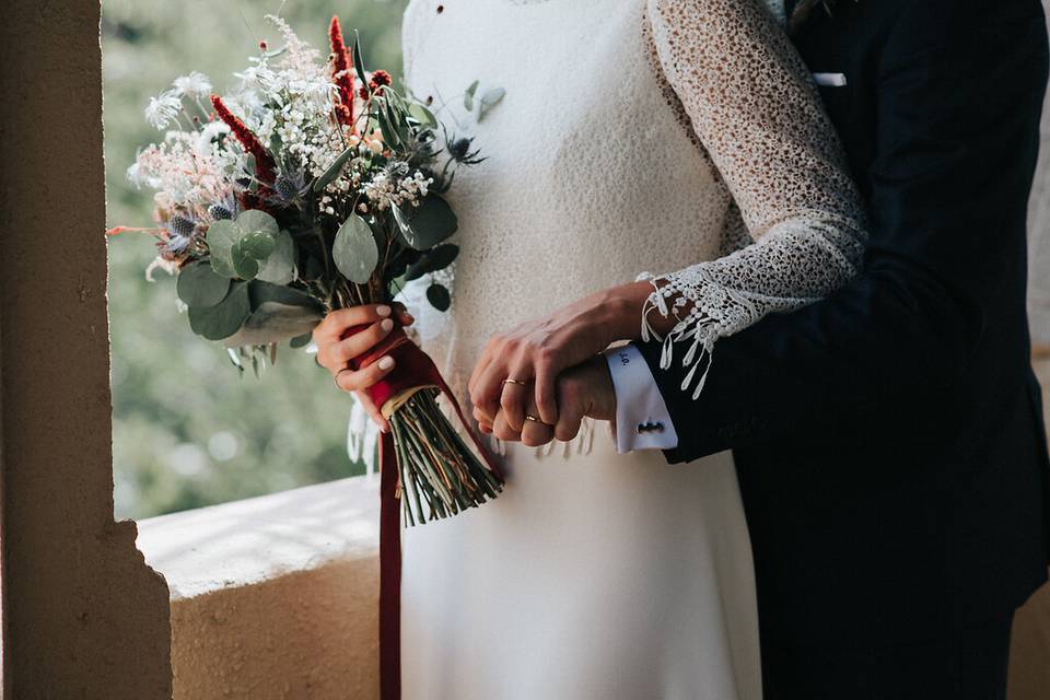 Ramo de novia de flor fresca