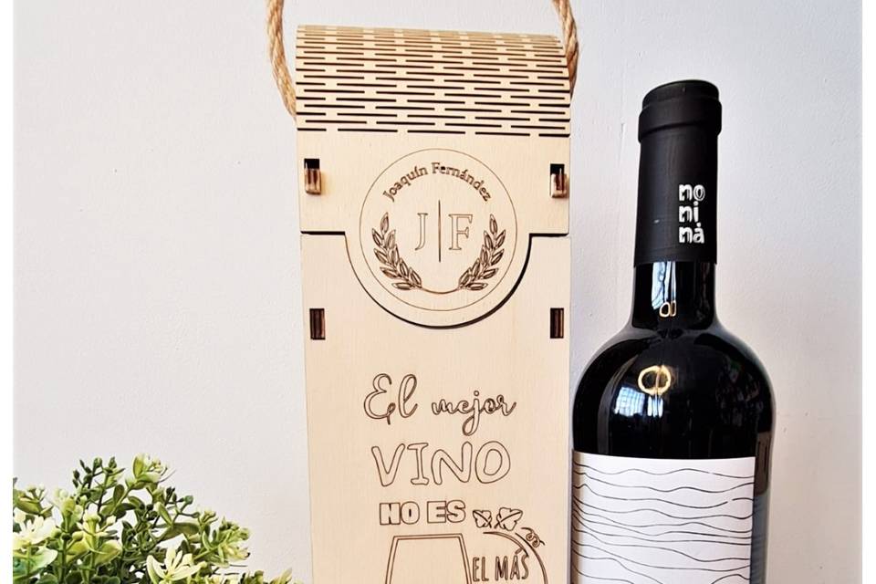 Caja para botella como regalo