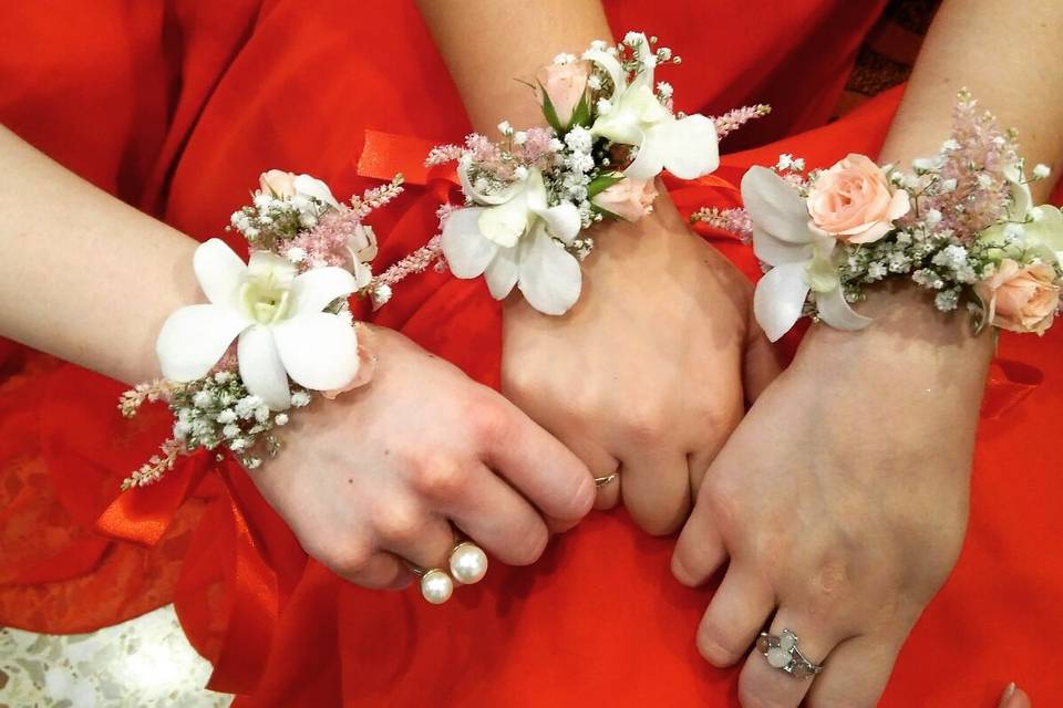 Pulseras de las damas de honor