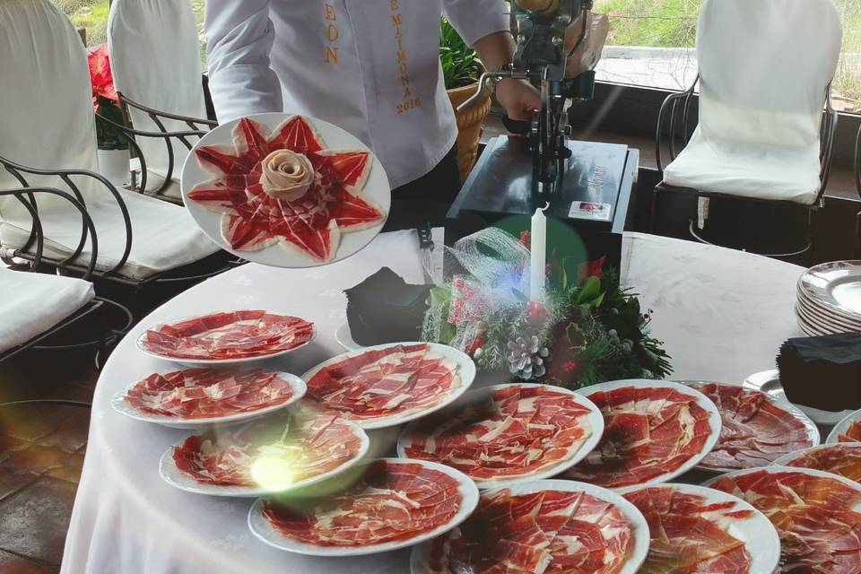 Plato de novios jamón