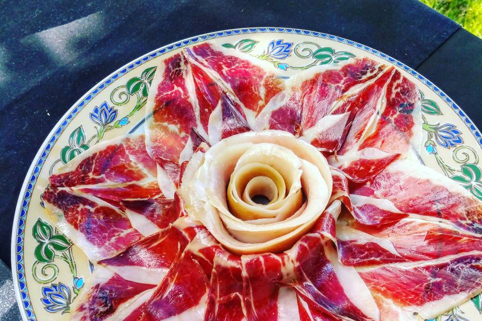 Plato jamón estrella