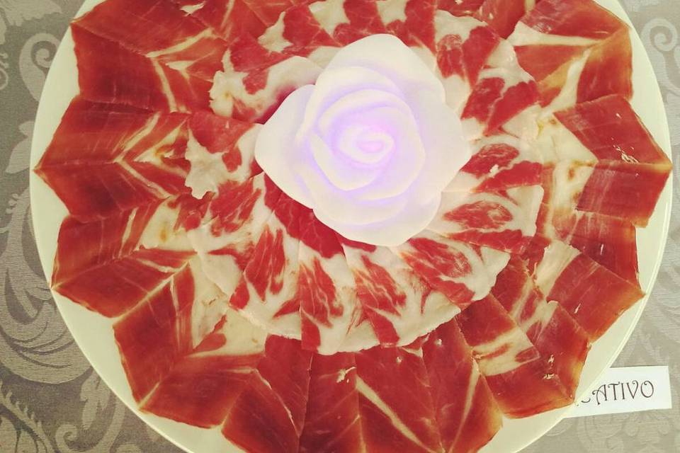 Jamón y rosa iluminadora