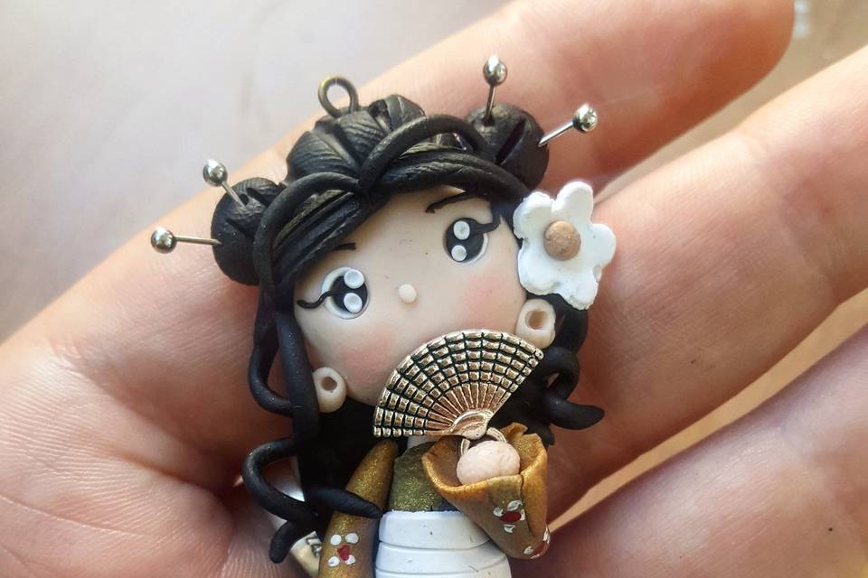 Broche de geisha