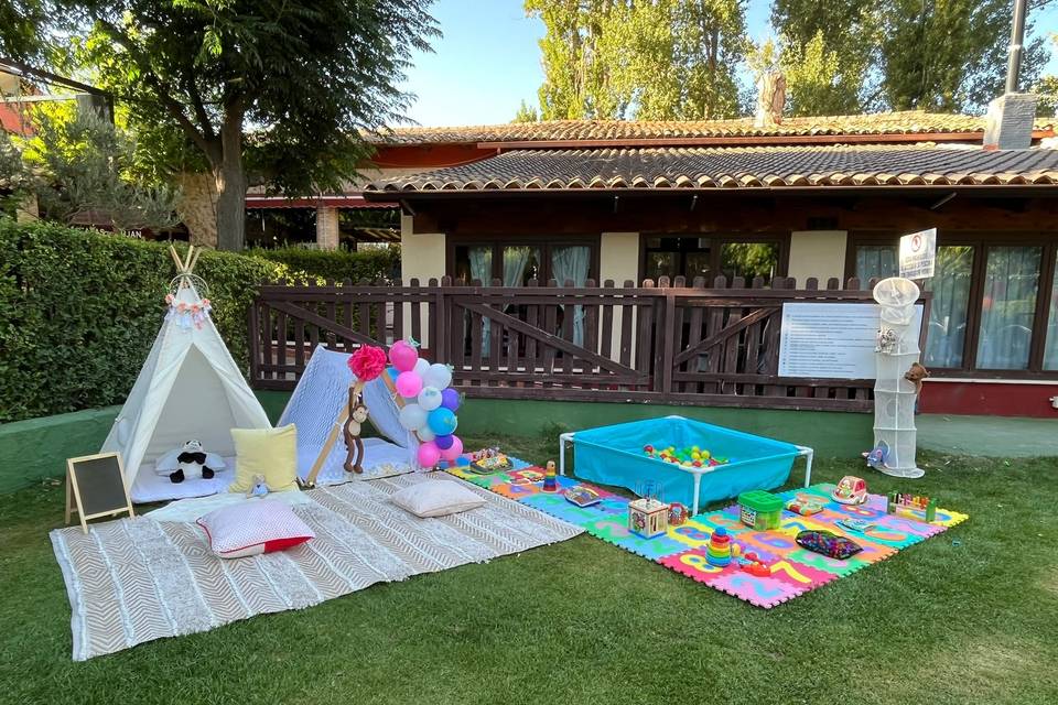 Espacio infantil en jardín