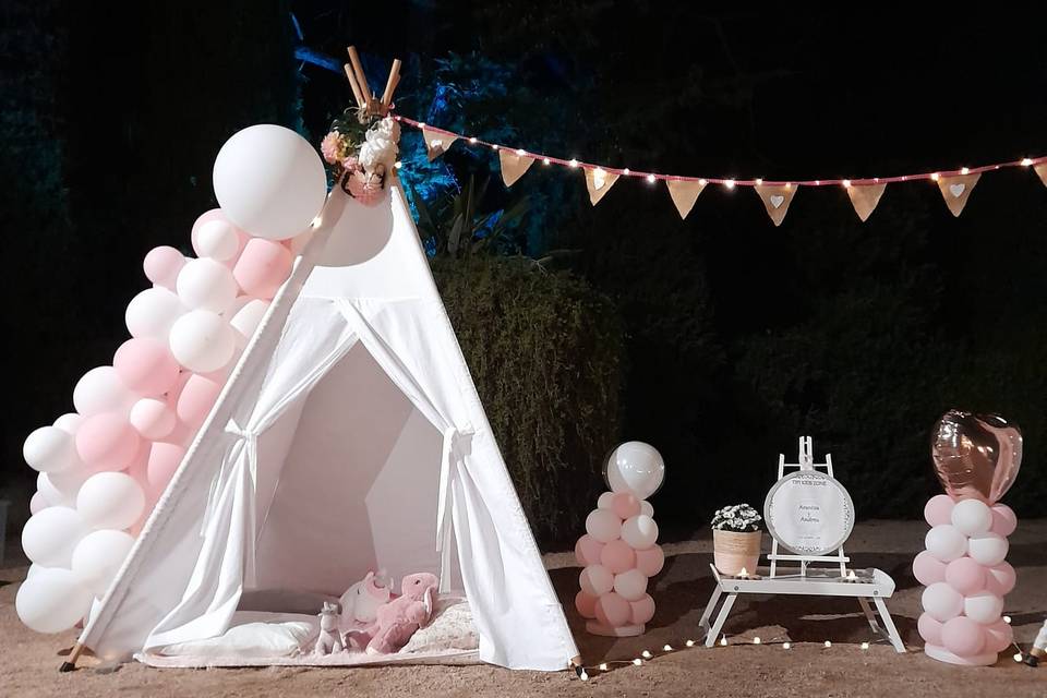 Tipis con globos