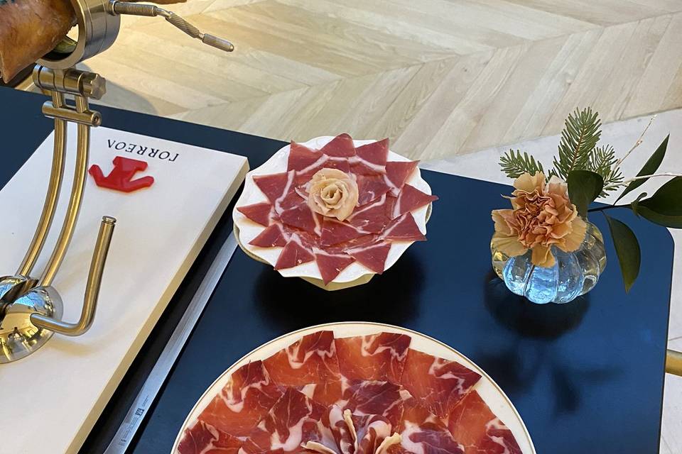 Jamón en plato