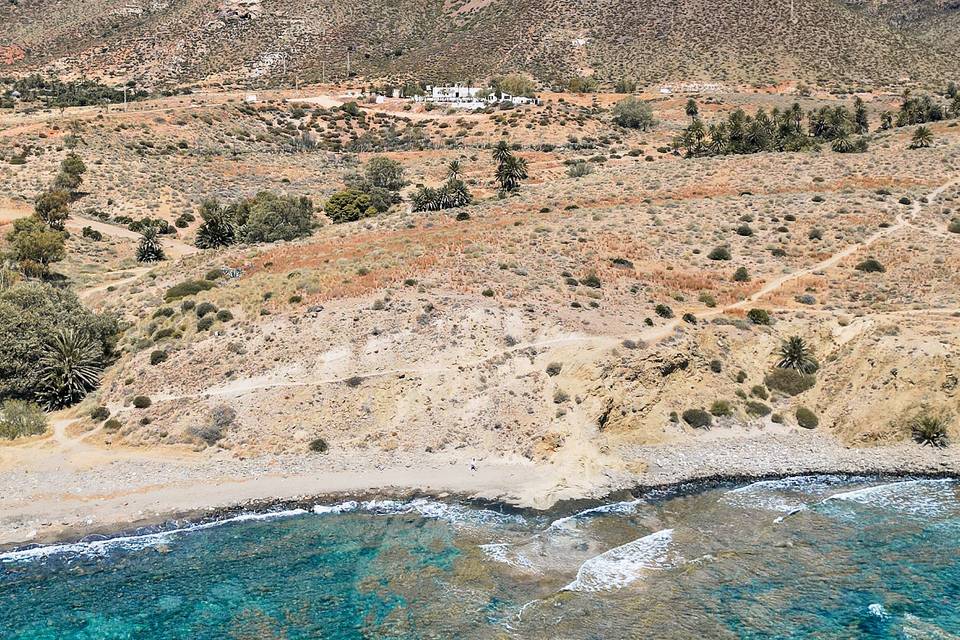 Vista cortijo desde el mar