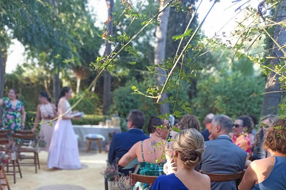 Detalle flores en ceremonia