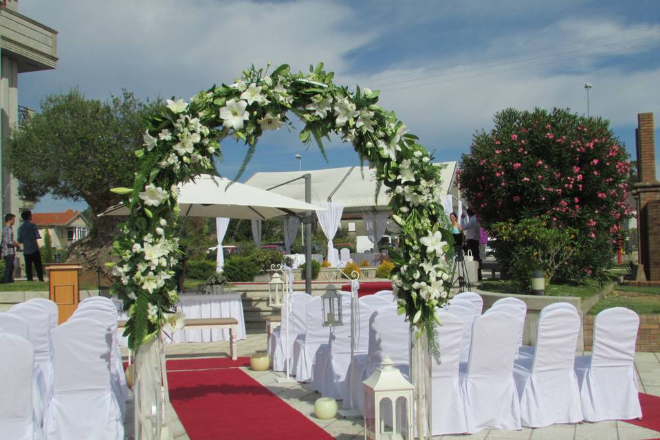 Boda con arco en Tui