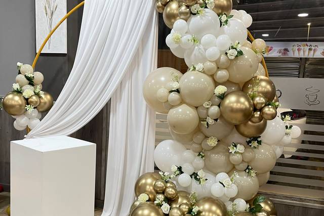 Decoración con globos 50 cumpleaños o para unas bodas de oro o bodas de 50,  en la Coruña. …