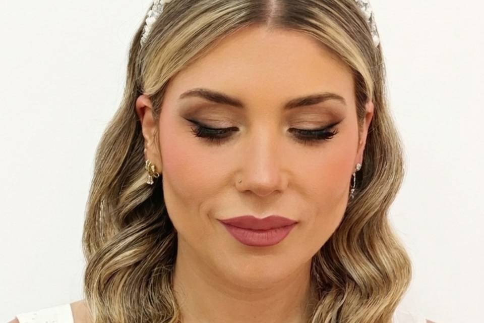 maquillaje, prueba de Novia