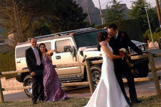 Boda con hummer