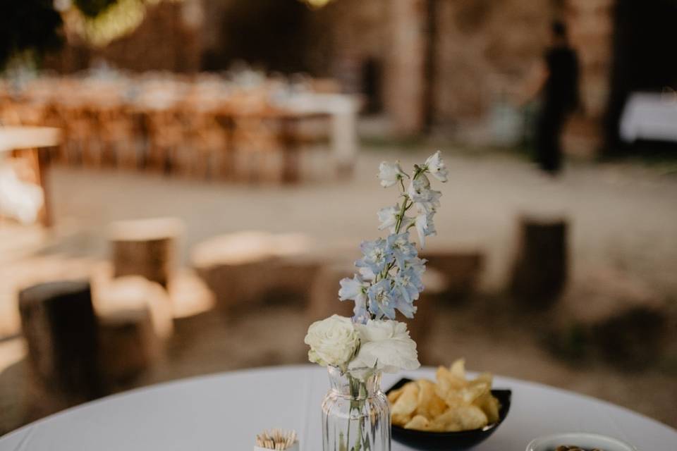 Detalles florales aperitivo
